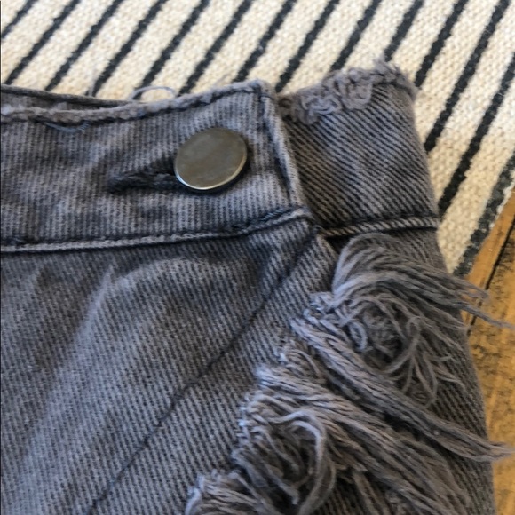 Mustard Seed Frayed Denim Skirt grayish black - Picture 4 of 7